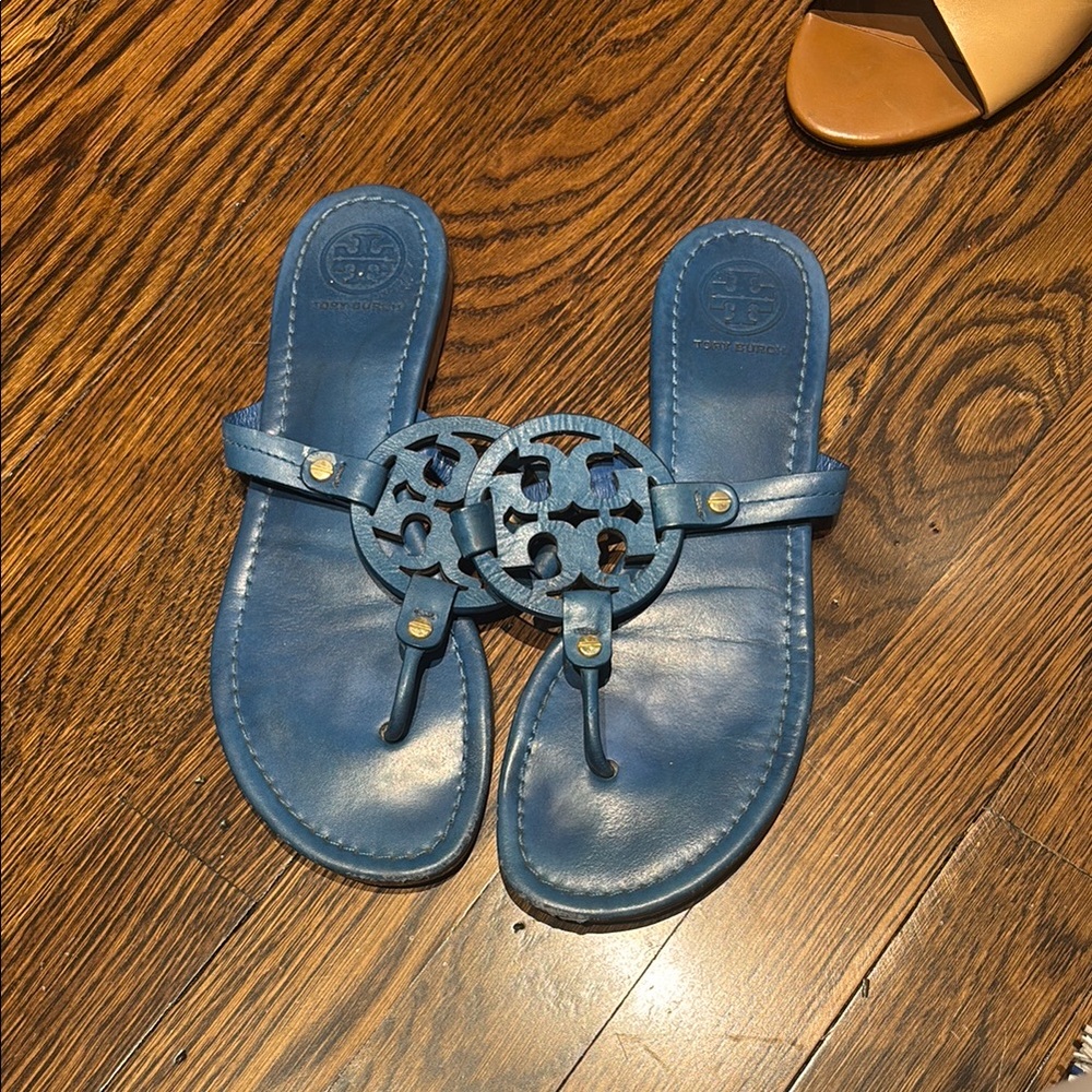 Tory Burch Blue Leather Sandals